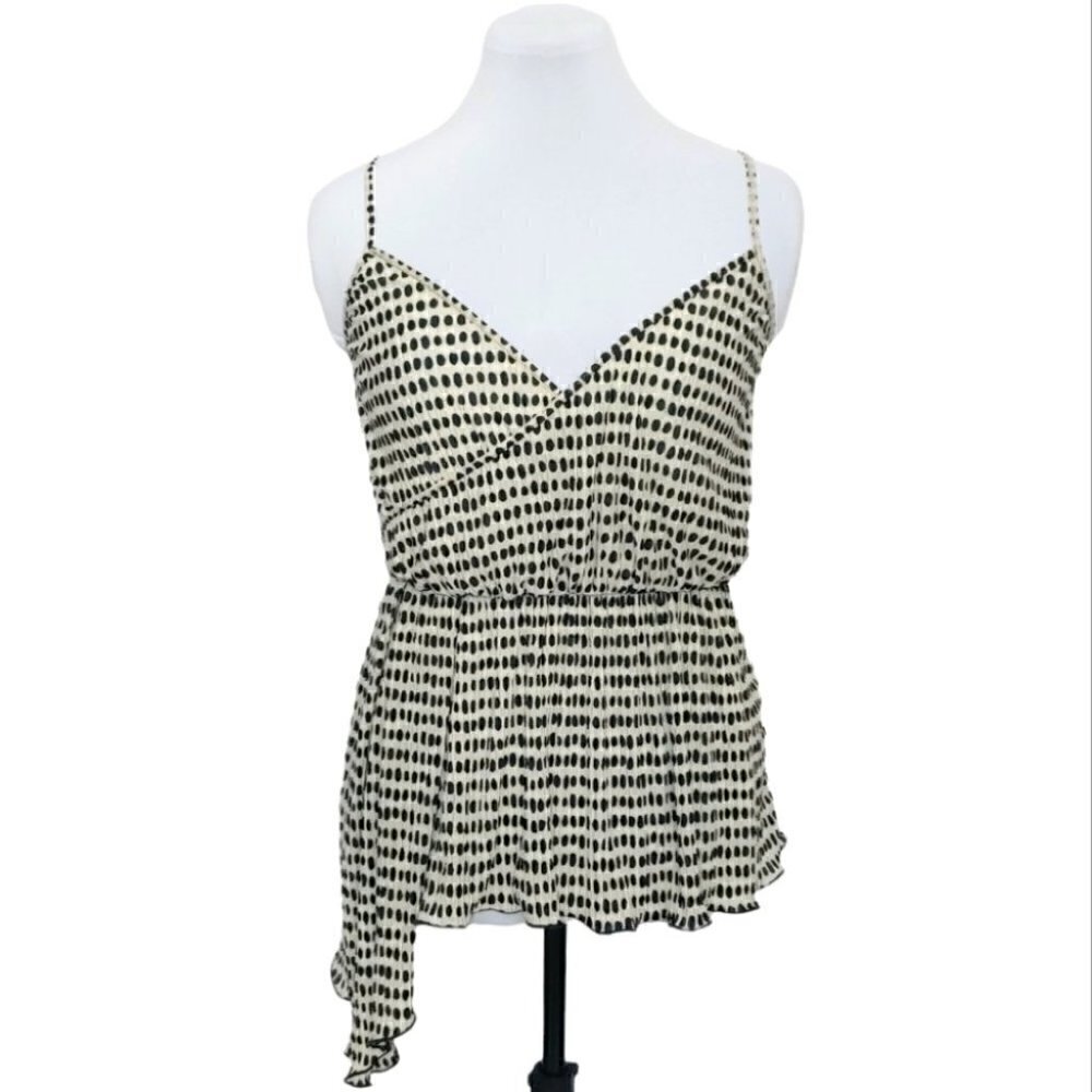 NWT ZARA Polka dot elastic waist asymmetrical hem camisole